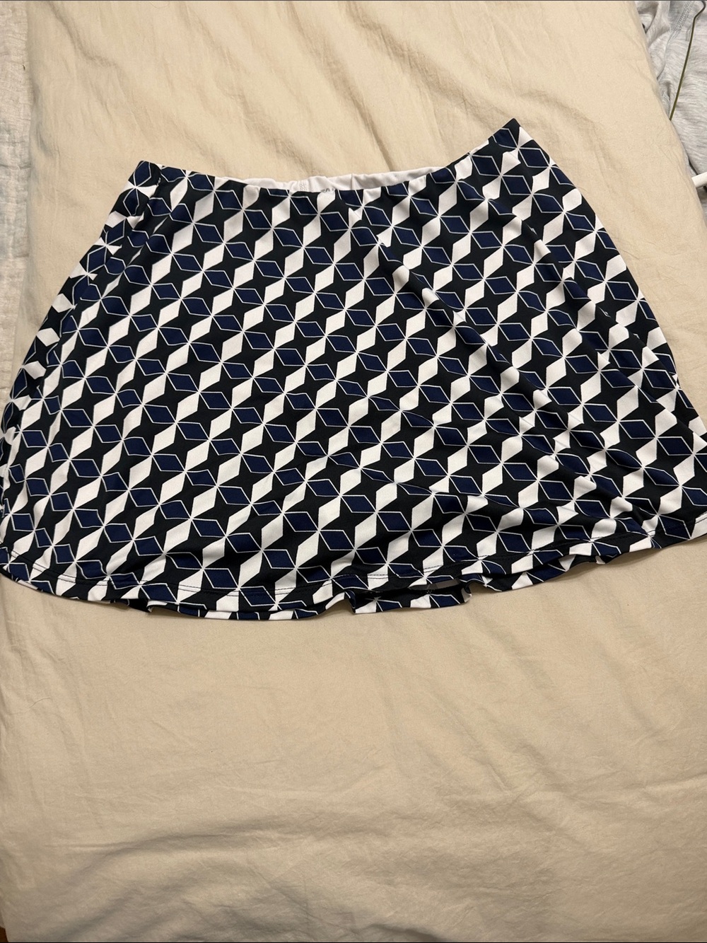 Tail Navy & White Geometric Circle Skirt